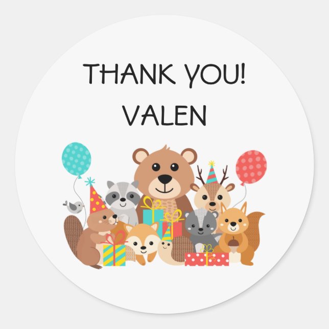 Wild One 1st Birthday Classic Round Sticker (Front)