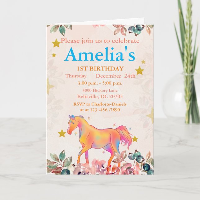 Wild One 1st Birthday  Invitation (Front)