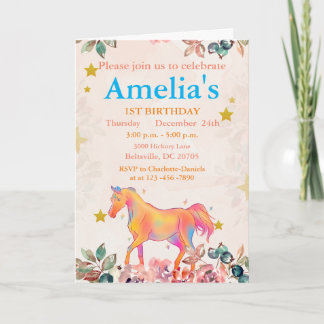 Wild One 1st Birthday  Invitation