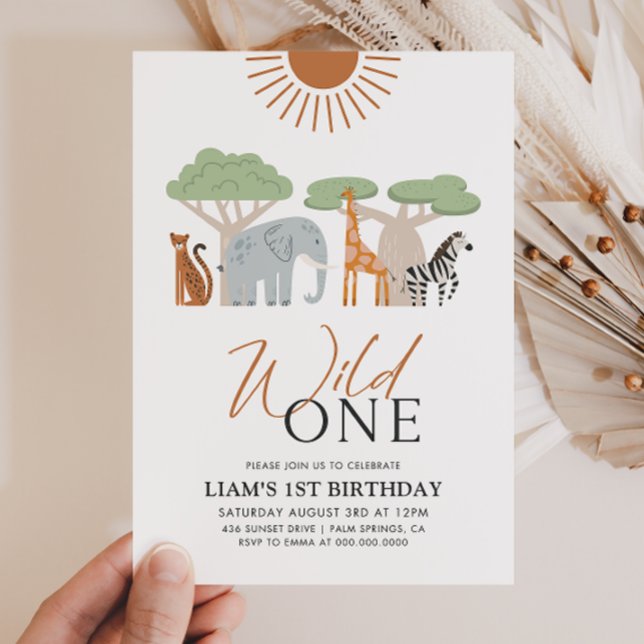 Wild One 1st Birthday Invitation (Creator Uploaded)