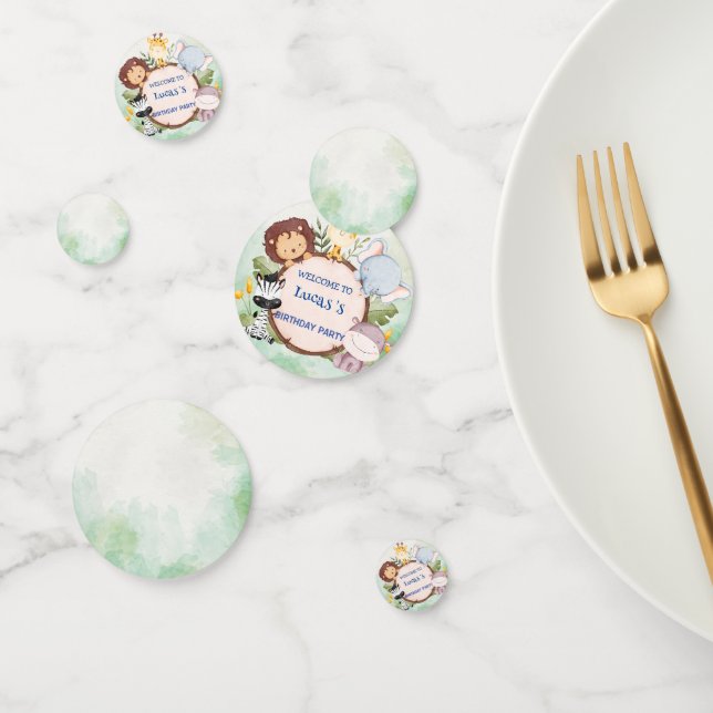 wild one 1st birthday jungle safari Birthday party Confetti (Group)