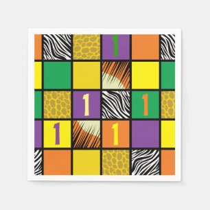 Wild One 1st Birthday Party Safari Kids Napkin