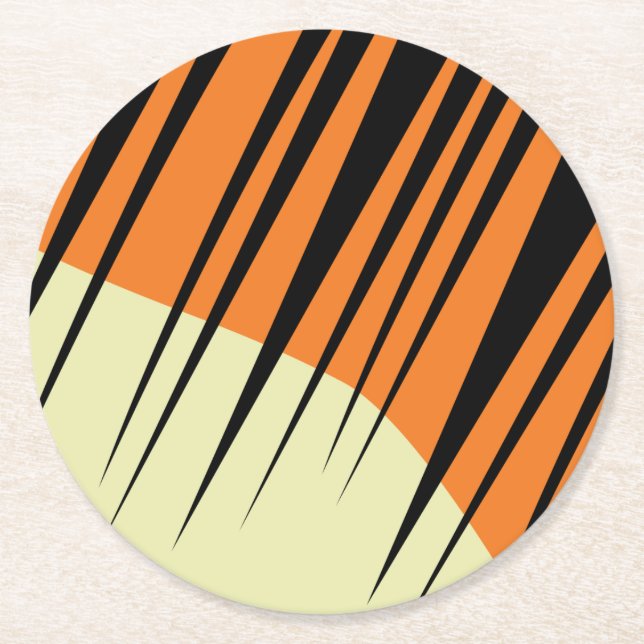Wild One 1st Birthday Party Safari Round Paper Coaster (Front)