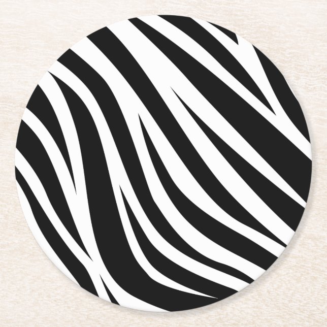 Wild One 1st Birthday Party Safari Round Paper Coaster (Front)