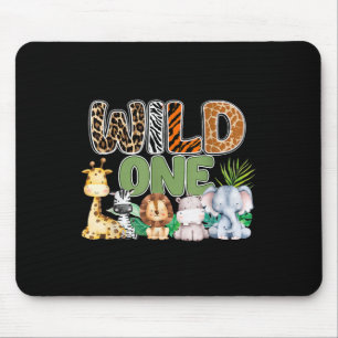 Wild One 1st Birthday Safari Family Matching Mouse Pad