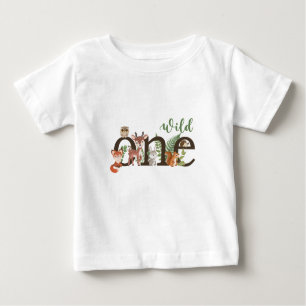 Wild One 1st Birthday Woodland Animals T-shirt