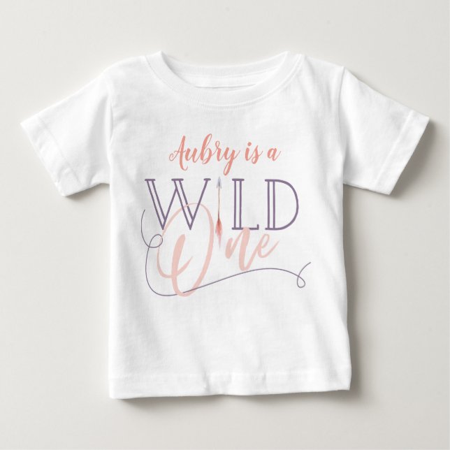 Wild one 1st first birthday baby T-Shirt (Front)
