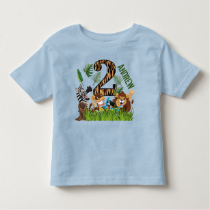 Wild One 2nd Birthday Party Toddler T-Shirt