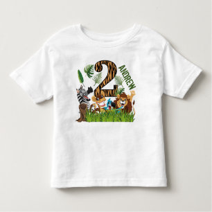 Wild One 2nd Birthday Party Toddler T-Shirt