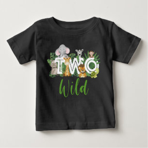 Wild One 2nd Birthday safari Party Toddler Baby T-Shirt