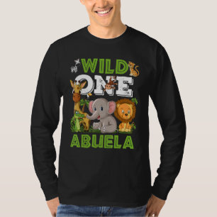 Wild One Abuela Zoo Birthday Safari Jungle Animals T-Shirt
