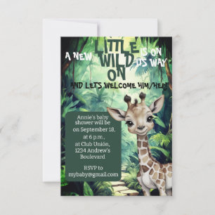 Wild One Adventure: Safari-themed Baby Shower  Invitation