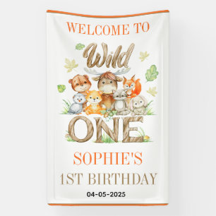 Wild One Animal 1st Birthday Party   Safari Jungle Banner