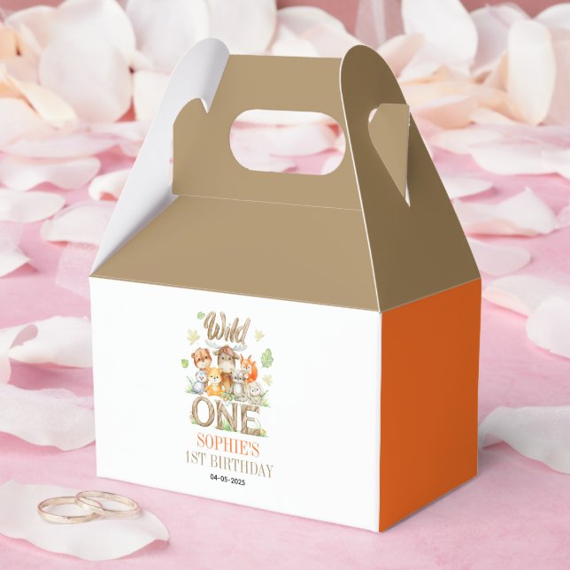 Wild One Animal 1st Birthday Party | Safari Jungle Favour Box (Wedding)