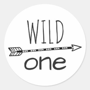 Wild One Arrow First Birthday Stickers