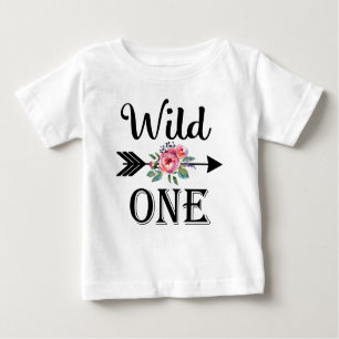 Wild one arrow floral 1st birthday shirt