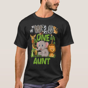 Wild One Aunt Zoo Birthday Safari Jungle Animals T-Shirt