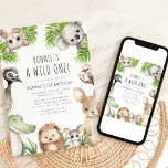 Wild One! Aussie Animal Birthday Party Invitation<br><div class="desc">Experience the wild side of party planning with our unique 'Wild One!' 1st Birthday Kids Australian animal-themed invitation. This contemporary design fuses whimsical watercolor Aussie animals with trendy typography. Available for both print and digital format, this invitation guarantees a monstrously fun-filled birthday bash that's as stress-free as it is exciting....</div>