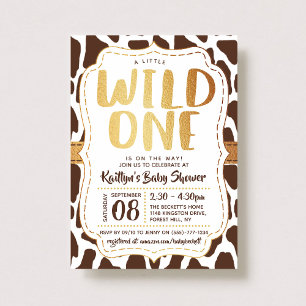 Wild One Baby Shower Invitation