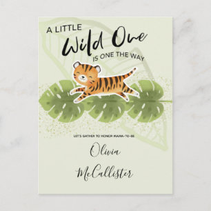 Wild One Baby Shower Invite Postcard