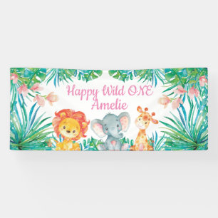 Wild One Birthday banner backdrop