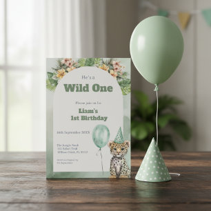 Wild One Birthday Invitation • Safari Jungle Party
