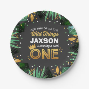 Wild One Birthday Paper Plate 7" Wild Things Party