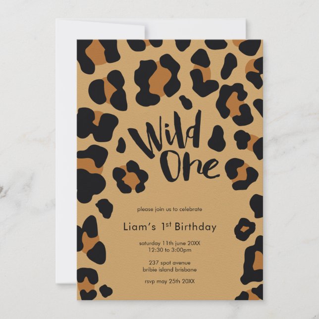 Wild One Birthday Party Invitation (Front)