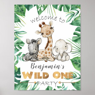 Wild One Birthday Party Welcome Door Sign