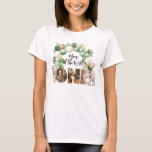 Wild One Birthday Safari Animal Photo Mum T-Shirt<br><div class="desc">Wild One Birthday Safari Animal Photo</div>