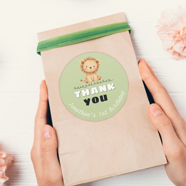 Wild One Birthday Thank You Sticker (Creator Uploaded)