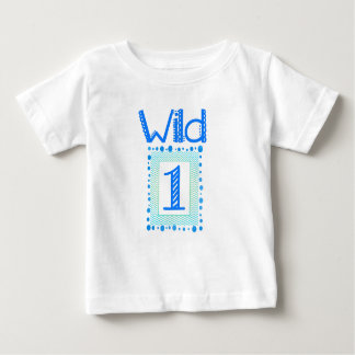 Wild One Blue Green First Birthday Outfit Baby T-Shirt