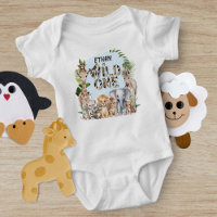 Wild One Blue Jungle Animals 1st Birthday