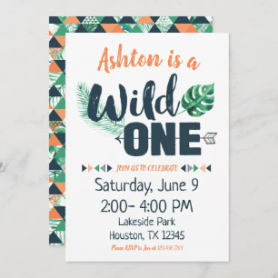 Wild One Boho First Birthday Invitation