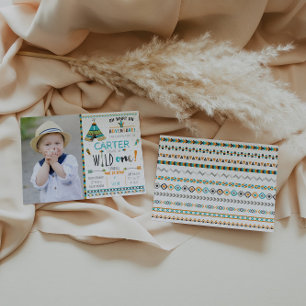 Wild One Boho Tribal Birthday Invitation