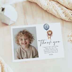 Wild One Boy 1st Birthday Thank You