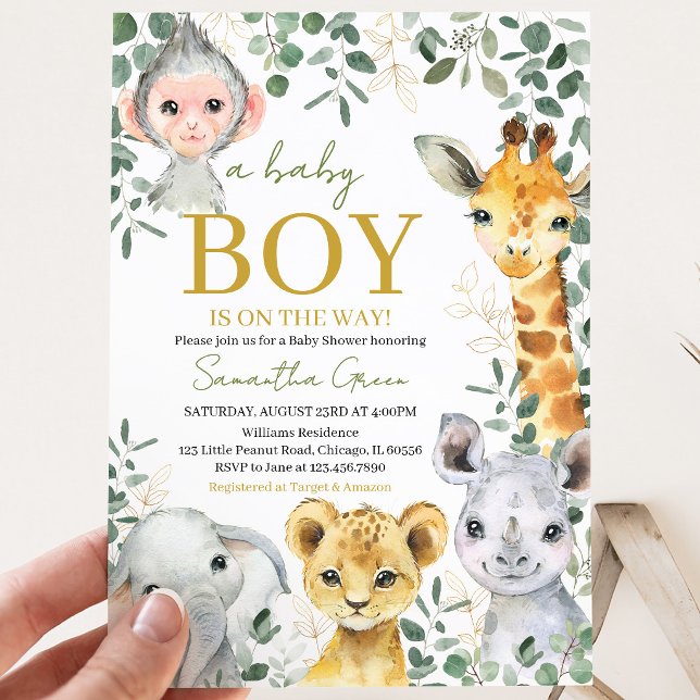 Wild One Boy Baby Shower Invitation (Creator Uploaded)