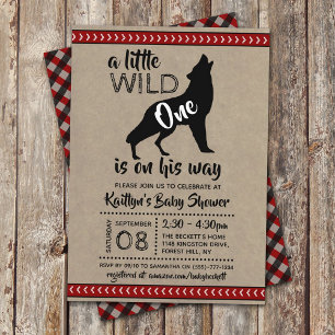 Wild One Boys Baby Shower Invitation