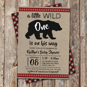 Wild One Boys Baby Shower Invitation
