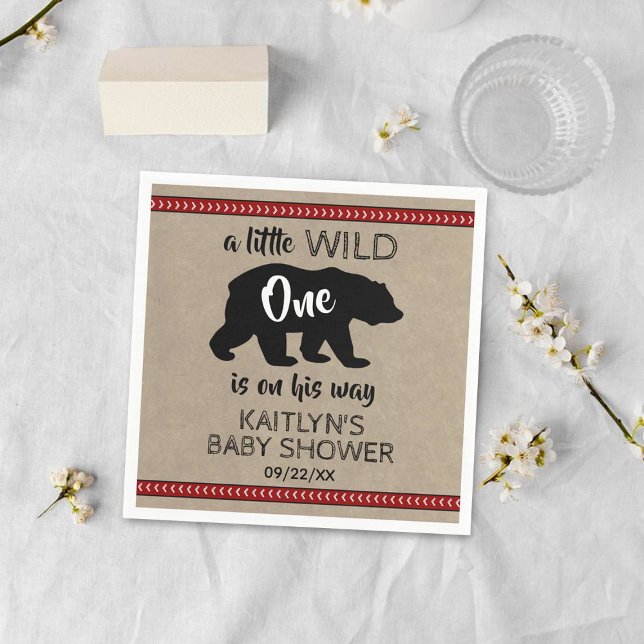 Wild One Boys Baby Shower Napkin (Creator Uploaded)