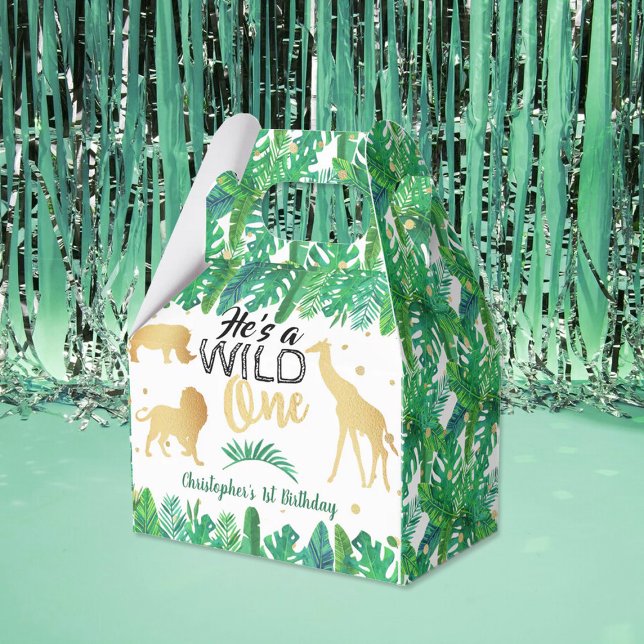 Wild One Boys First Birthday Party Favour Box (Creator Uploaded)
