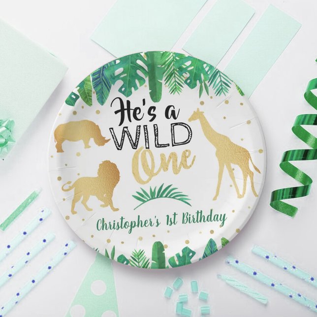Wild One Boys First Birthday Party Paper Plate (Creator Uploaded)
