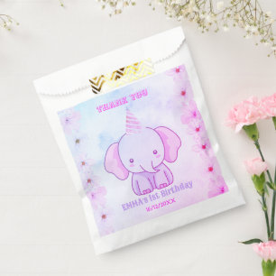 Wild One Cute Elephant 1st Birthday Favour Bag
