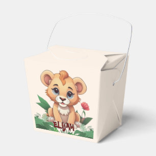 Wild One Cute Lion Jungle Theme Favour Box