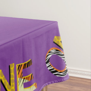 Wild One Cute Safari 1st Birthday Party Theme Tablecloth