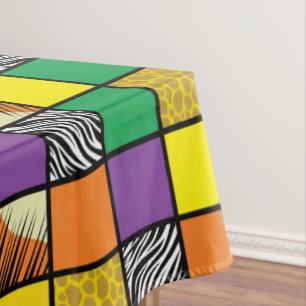 Wild One Cute Safari 1st Birthday Party Theme Tablecloth