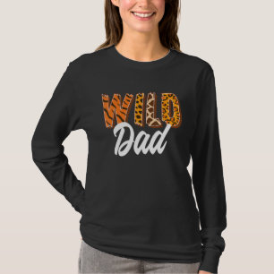 Wild One Dad Two Wild Family Birthday Zoo Animal M T-Shirt