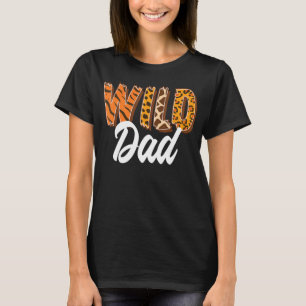 Wild One Dad Two Wild Family Birthday Zoo Animal M T-Shirt