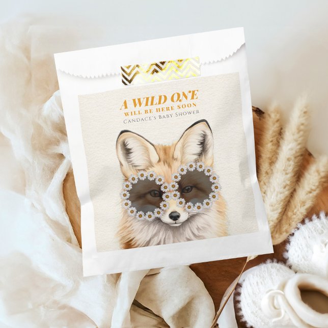 Wild One Daisy Fox Baby Shower  Favour Bag (Creator Uploaded)