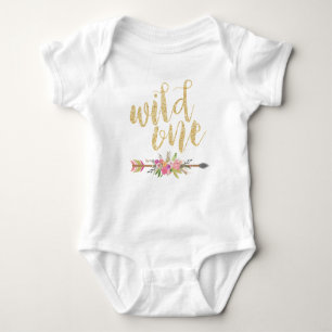 Wild One First Birthday Baby Girl Birthday Outfit Baby Bodysuit